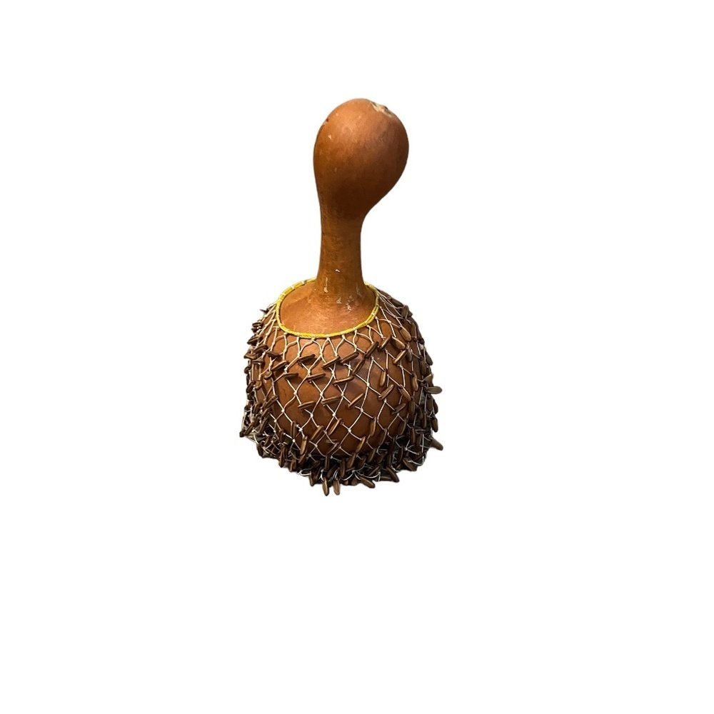 African Gourd Sandstone Bead Shaker‎ Rattle Burkina Faso